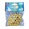Koraliki plastikowe metalizowane złote - mix rozmiarów [op.60szt.]