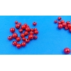 Koraliki plastikowe metalizowane czerwone - mix rozmiarów [op.60szt.]
