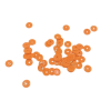 Cekiny pastelowe POMARAŃCZ 8mm [10g]