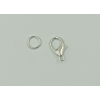 Karabińczyk metalowy 14mm - srebrny (op.25szt.)