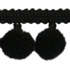 Taśma dekoracyjna z małymi pomponami CZARNE (op.12,5m)