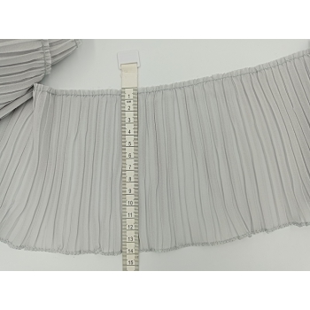 Taśma ozdobna PLISA 14cm  - SZARA (op.6m)