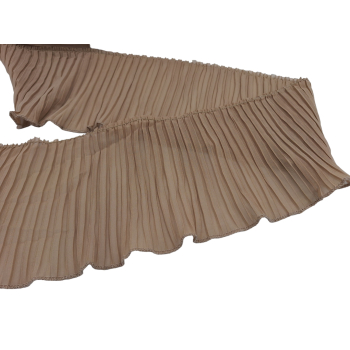 Taśma ozdobna PLISA 14cm  - BEŻ (op.6m)