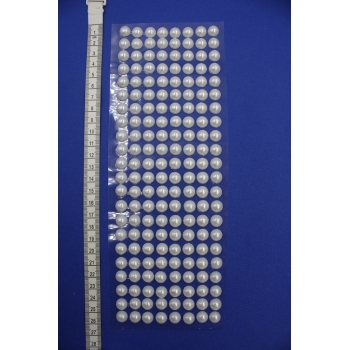 Półperełki przylepne 10mm - białe lub krem