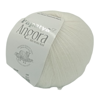 Włóczka Papatya ANGORA - BIAŁA - 1000 - MOTEK