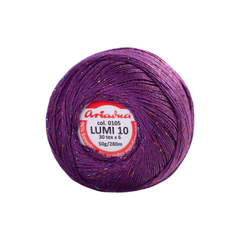 Kordonek z metalizowaną nitką LUMI10 50g/280m nr105