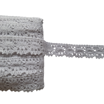 Koronka bawełniana 25-30mm BIAŁA (op.12,5m)