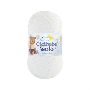 Włóczka Papatya Cicibebe Anty Pill - BIAŁA - 1000 - MOTEK