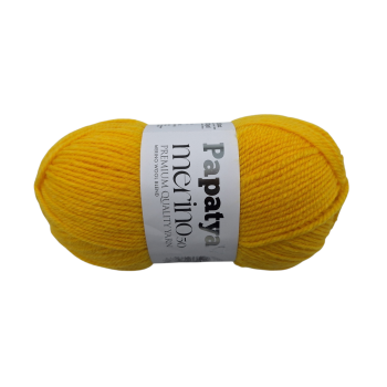 Włóczka Papatya Merino 50 - 7850 - MOTEK - ŻÓŁTY
