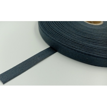 Taśma bawełniana 15mm - GRAFIT (op.50m)