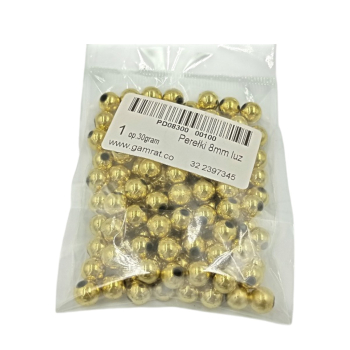 Perełki 8mm - ZŁOTE (op.30gram)