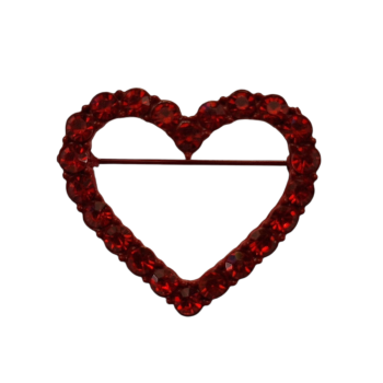 Broszka ozdobna -serce 3cm