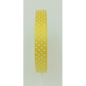 Wstążka w kropki 12mm - GROSZKOWA