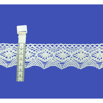 Koronka bawełniana 45-50mm BIAŁA (op.12,5m)