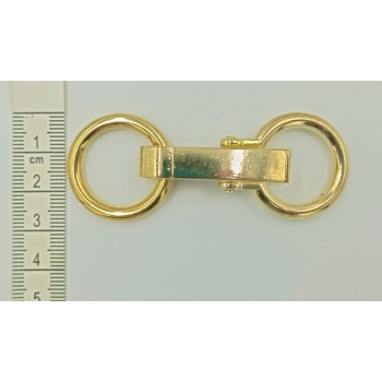 Klamra ozdobna zapięcia 75X28mm złota