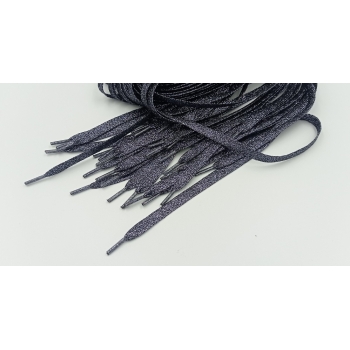 Sznurowadła metalizowane 115cm - GRAFIT (10 par)