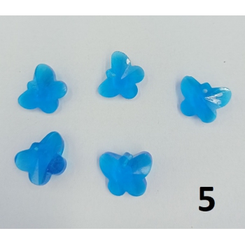 Koraliki szklane - motyle - turkus