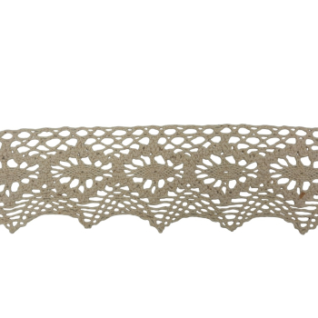 Koronka bawełniana 45-50mm BEŻ (op.25m)