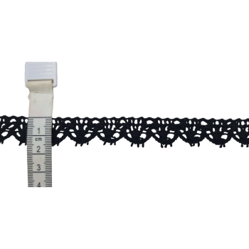 Koronka bawełniana 15mm CZARNA (op.12,5m)