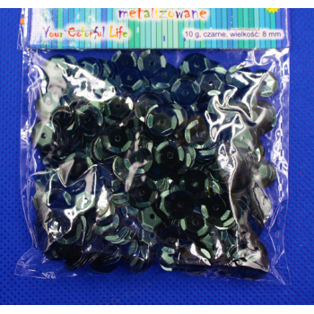 Cekiny metalizowane [10g]  CZARNE