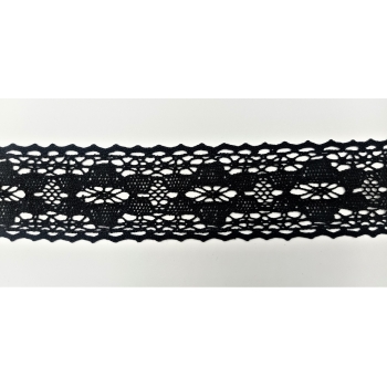 Koronka bawełniana 60mm CZARNA