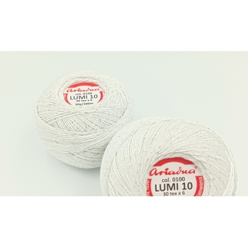Kordonek z metalizowaną nitką LUMI10 50g/280m nr100