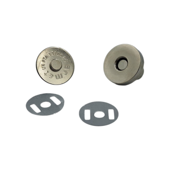 Zapięcie MAGNES do torebek 18mm ( op.2szt.) SREBRNA