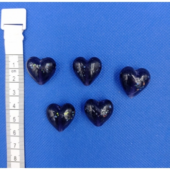 Koraliki szklane - serca - WRZOS