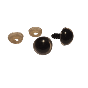 Oczy bezpieczne [20mm] czarno - przezroczyste (op.20szt.)