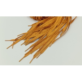 Sznurowadła metalizowane 115cm - POMARAŃCZ (10 par)