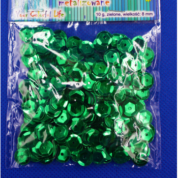 Cekiny metalizowane [10g]  ZIELONE