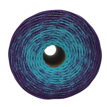 Sznurek poliestrowy płaski 4mm (op.280m ) FIOLET - MIĘTA 4761