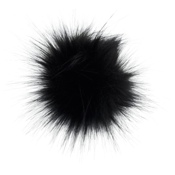 Pompon z lisa 12cm [P-1] CZARNY