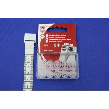 Zatrzaski plastikowe 3" 10mm przezroczyte