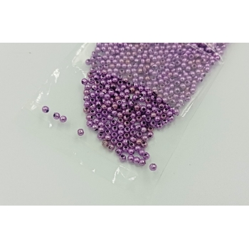 Perełki 3mm - ciemny wrzos