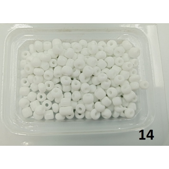 Koraliki szklane BIAŁE MAT ok.0,5cm