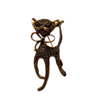 Broszka ozdobna - kot 6cm