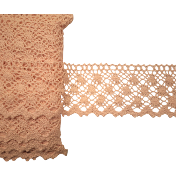 Koronka bawełniana 60mm RÓŻ (op.12,5m)