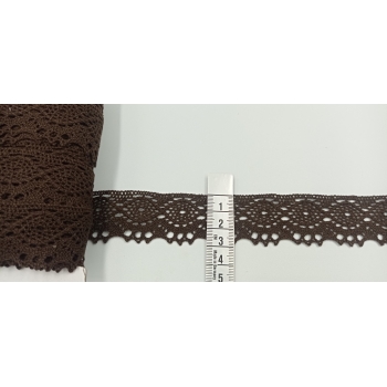 Koronka bawełniana 30mm BRĄZ