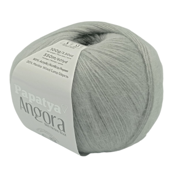 Włóczka Papatya ANGORA - SZARY - 2530 - MOTEK
