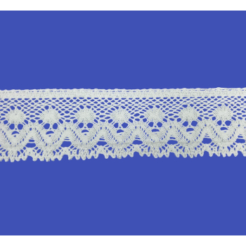 Koronka bawełniana 80mm BIAŁA (op.25m)