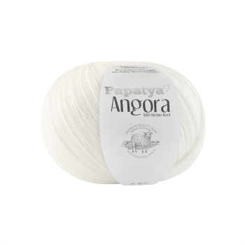 Włóczka Papatya ANGORA - BIAŁA - 1000 - MOTEK