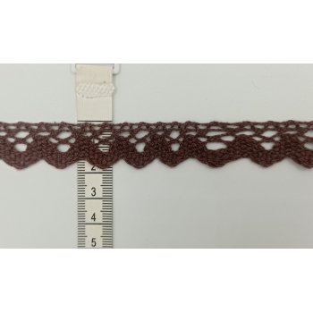 Koronka bawełniana 17mm BRĄZ