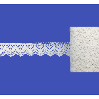 Koronka bawełniana 35mm BIAŁA (op.25m)