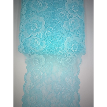Koronka elastyczna szeroka 15cm JASNY TURKUS