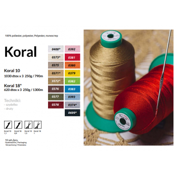 Kordy koral 10 [250g-840m] - nr 376