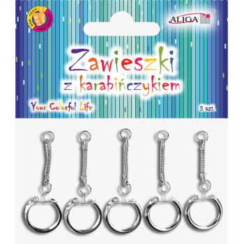 Zawieszka z karabińczykiem 6cm - 5szt.