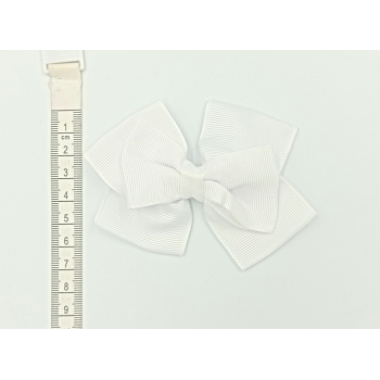 Kokardka z taśmy rypsowej BIAŁA (op.5szt.)