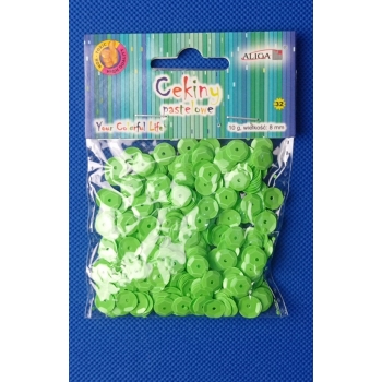 Cekiny pastelowe ZIELONE 8mm [10g]