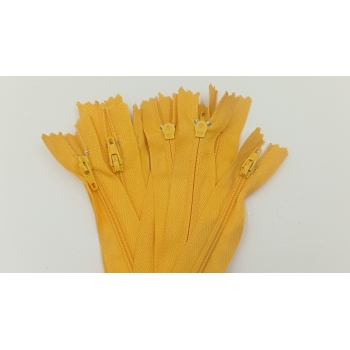 Zamek nierozdzielczy z kordem 18cm - ŻÓŁTY (op.10szt.)